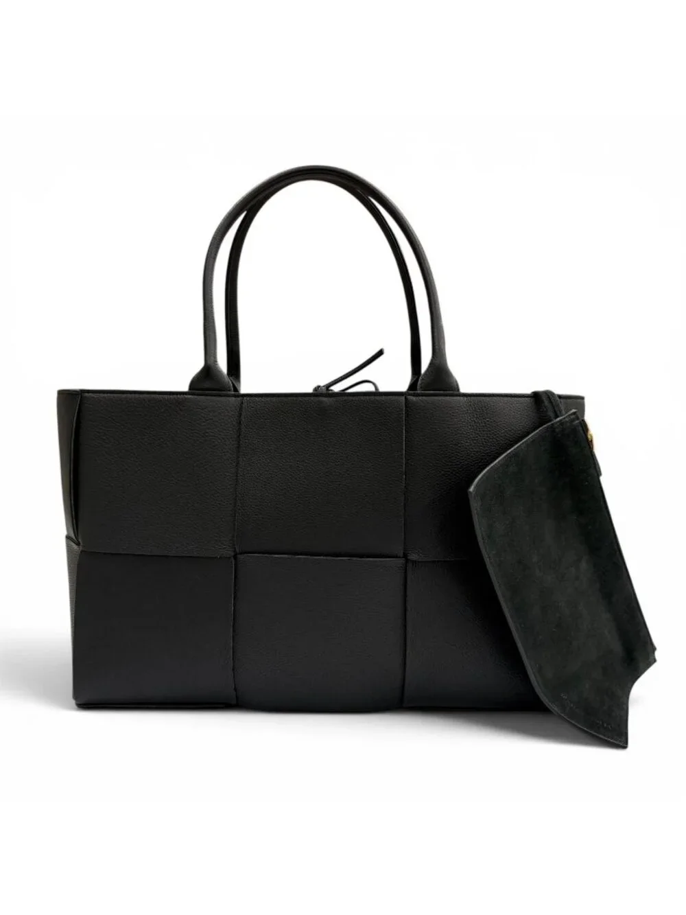 Bottega Veneta the Arco Tote Black with Leather Pouch